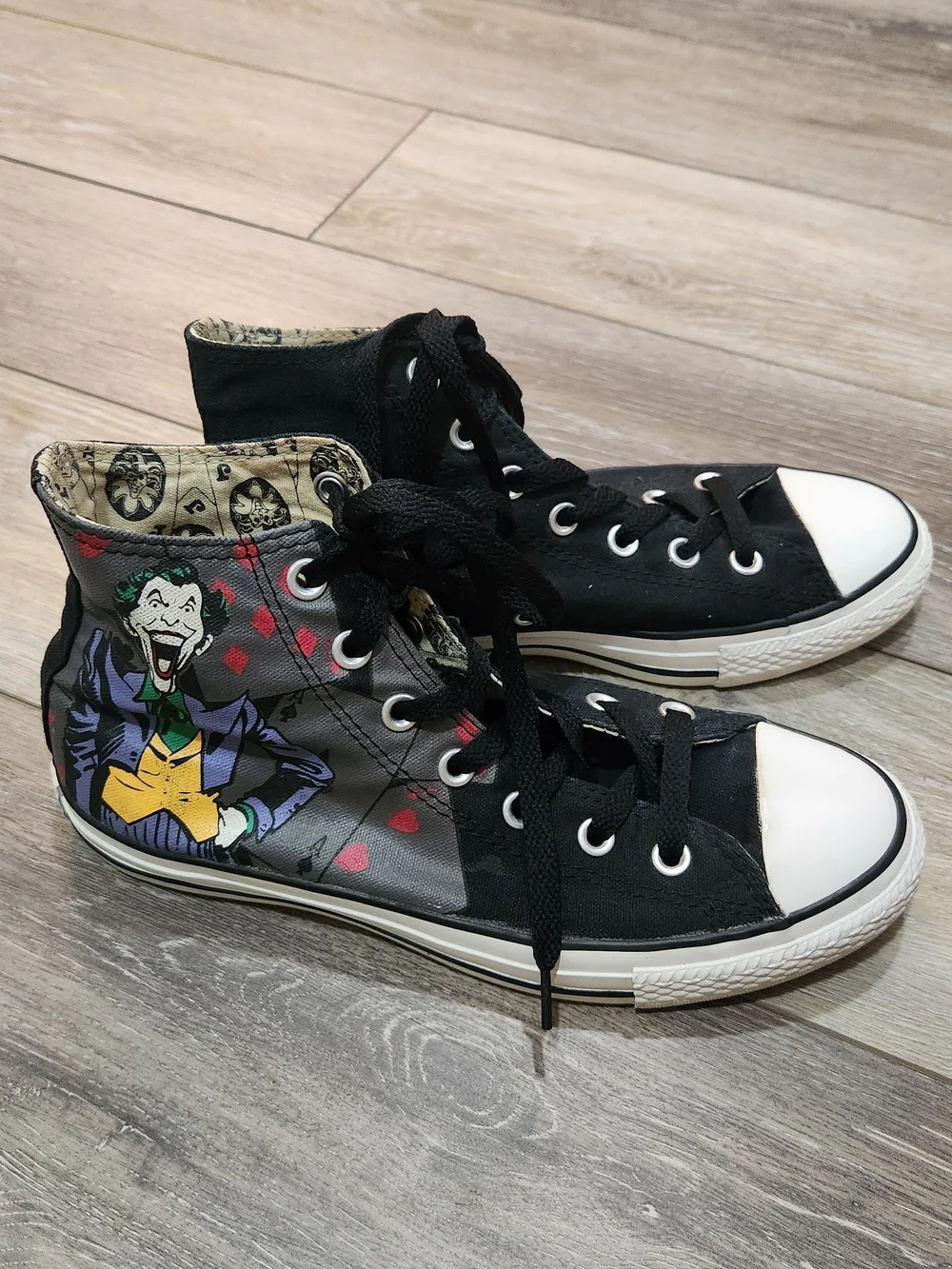 Converse Black Joker Graphic High-Top Sneakers Size 6 Men - Picture 1 of 7